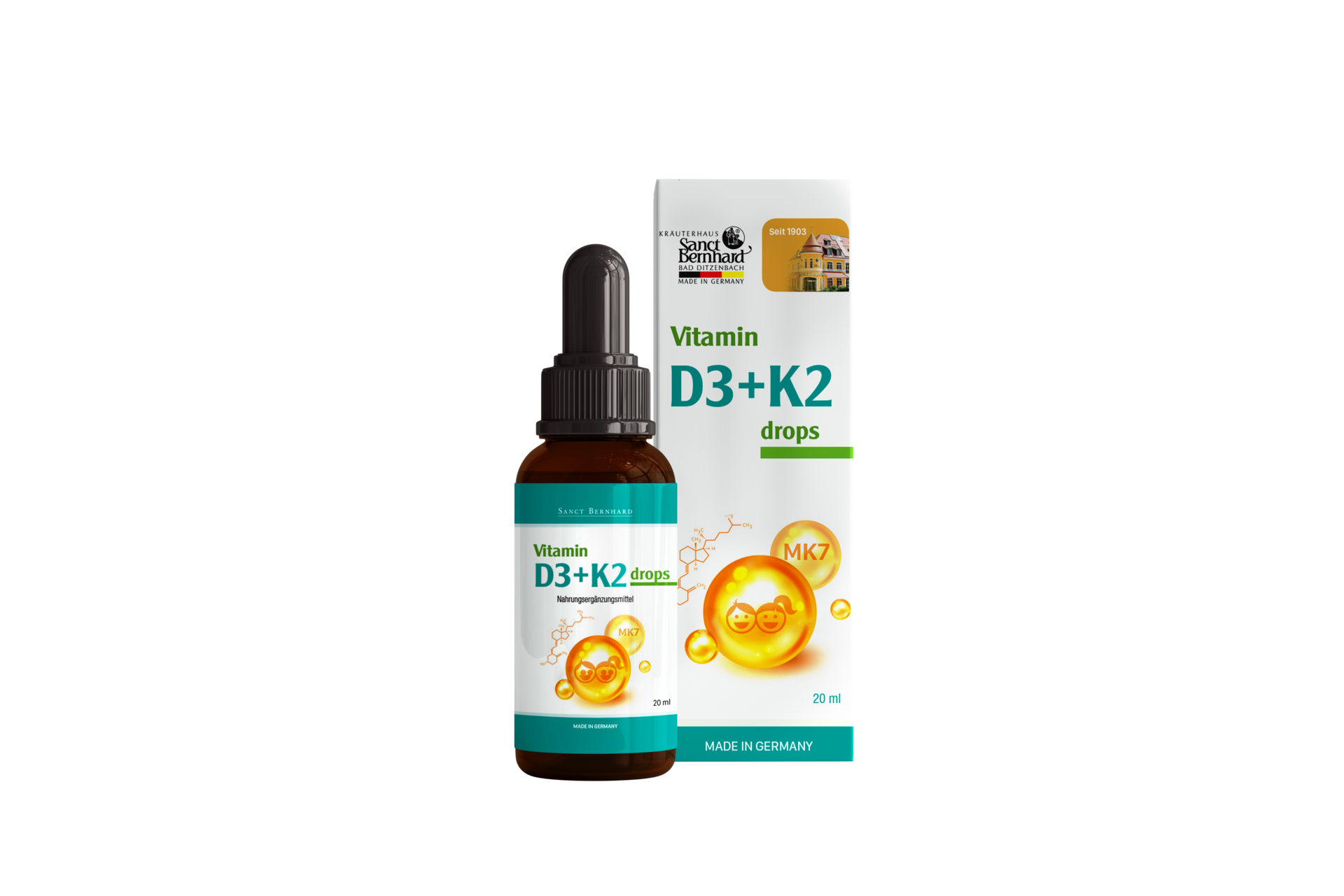 Vitamin D3+K2 drops Sanct Bernhard 10 ml